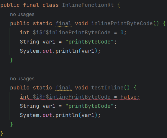 内联函数字节码