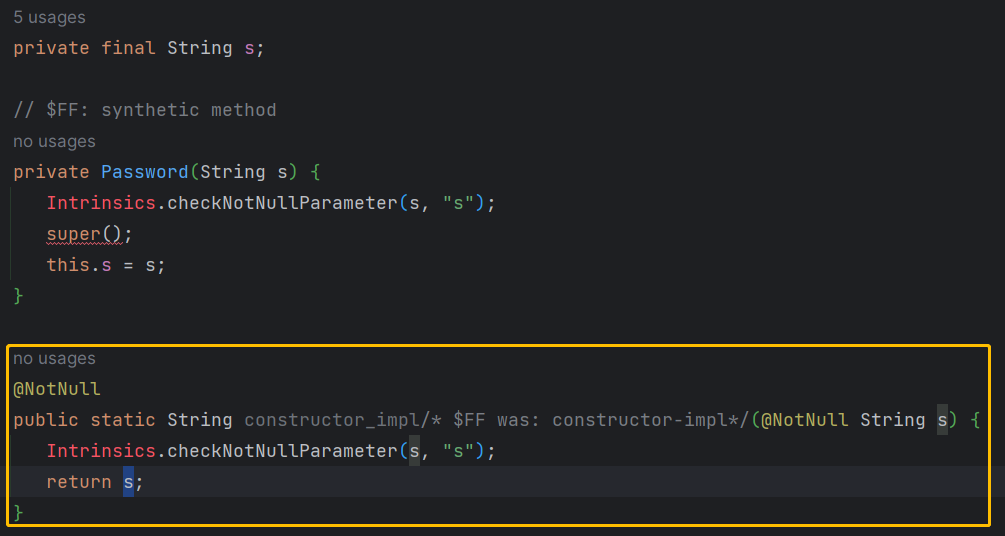 调用Value Class的字节码
