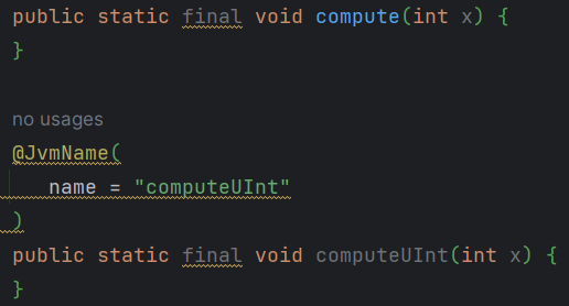 JvmName给方法加别名